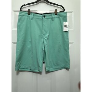 Men's Atlantis Hybrid Shorts Size 34 Teal Green Gold Performance Casual Resort